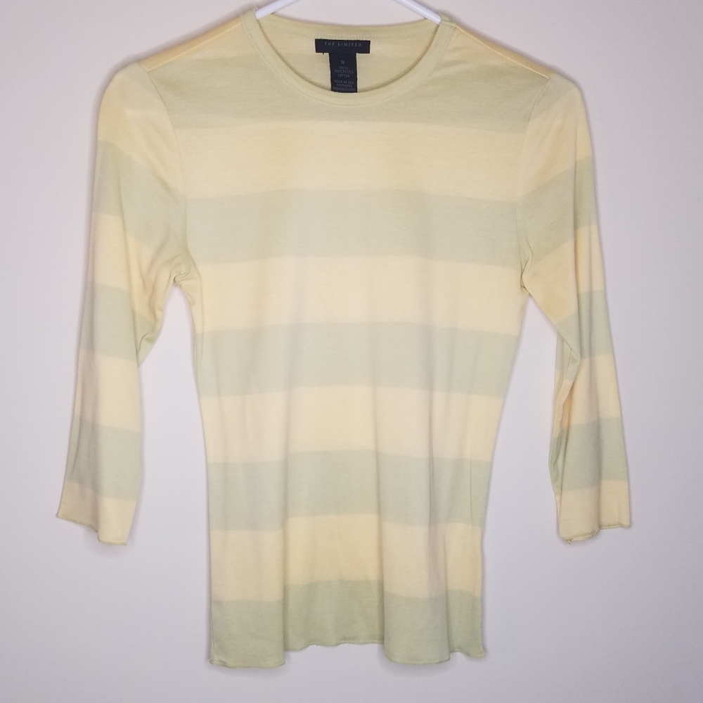 The Limited Pastel Citrus Striped Top Sz S